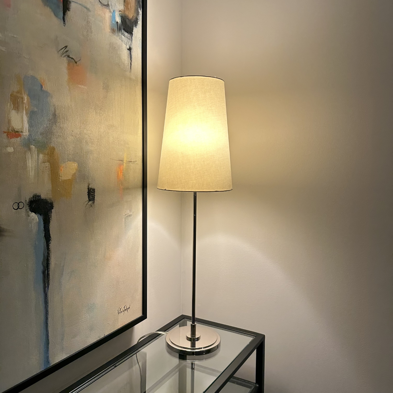 Room & Board Mid Century Polished Chrome Table Lamp