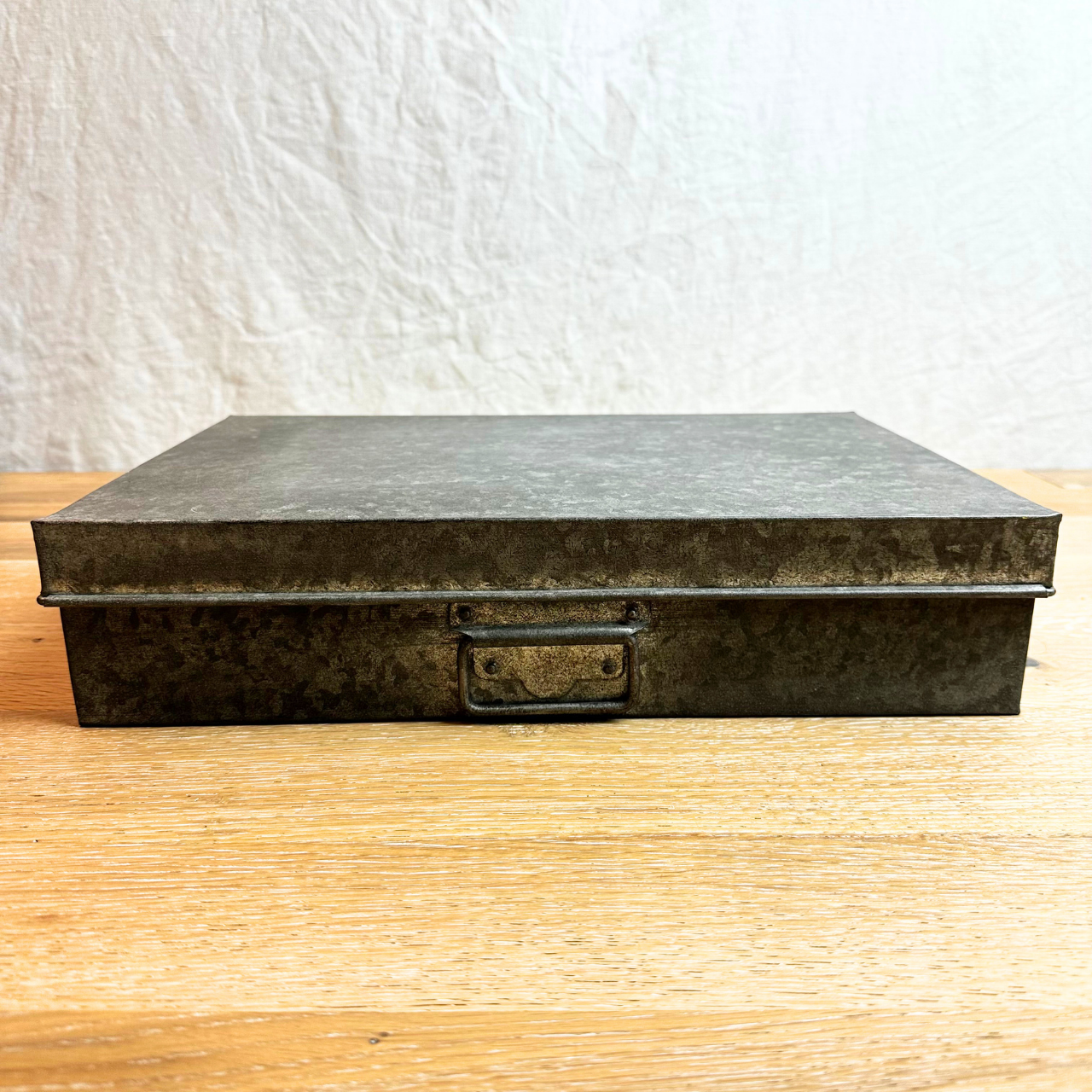 Restoration Hardware Industrial Metal Office Storage Document Box - Small