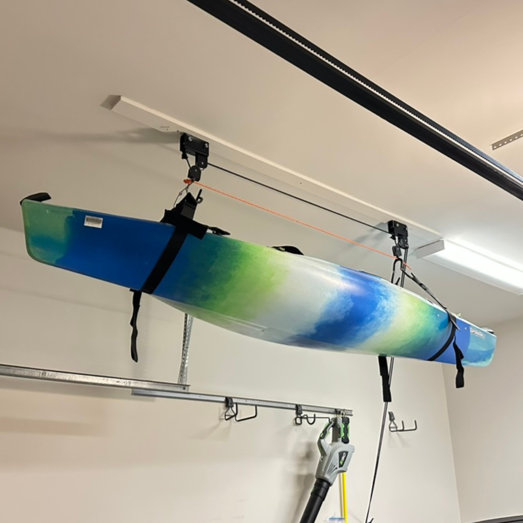 RAD Sportz Kayak Storage Hoist - Overhead Pulley System with 125lb Capacity for Canoes, Bikes, Ladders, and More - for up to 12-Foot Ceilings