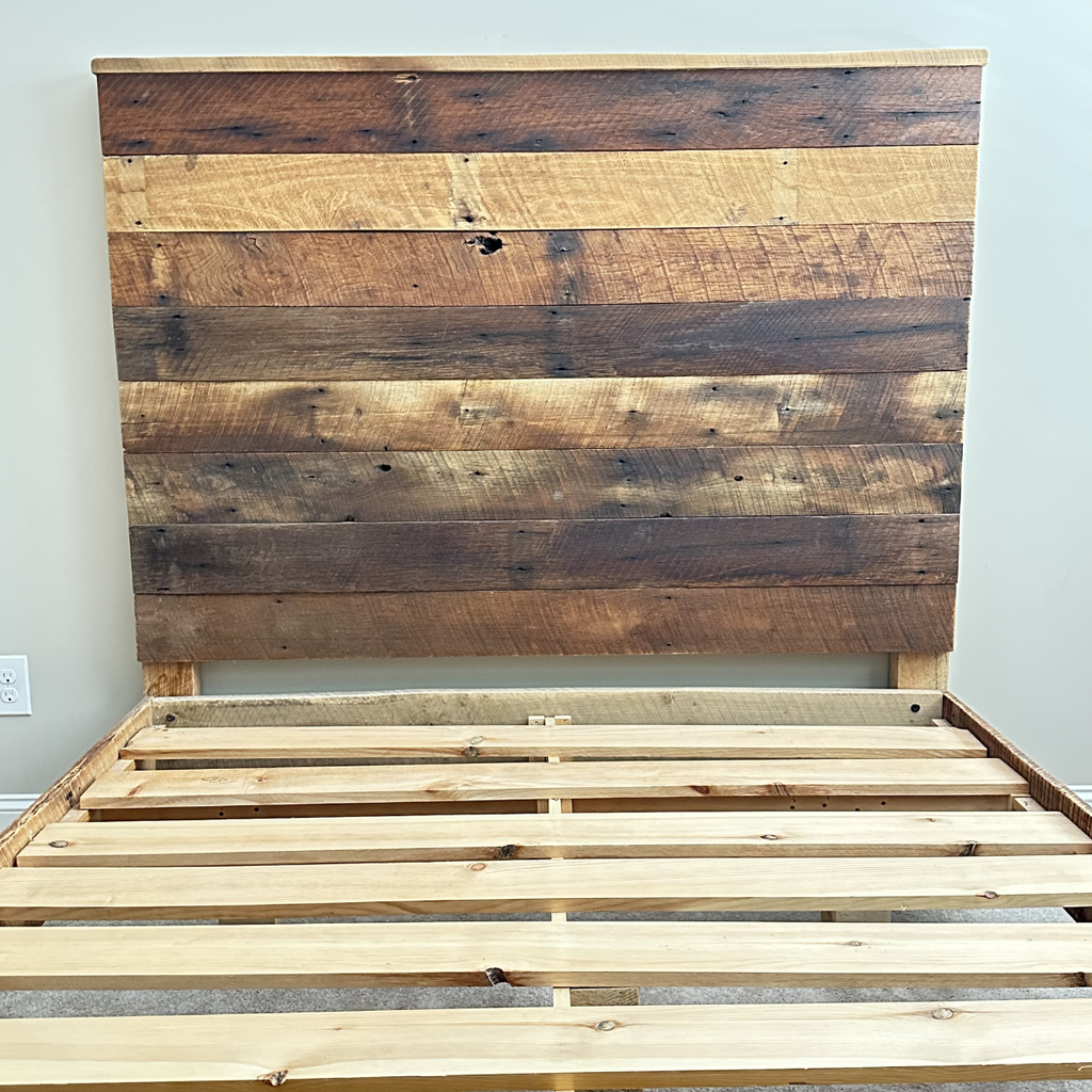 Reclaimed Wood Plank Farmhouse Bed - Queen