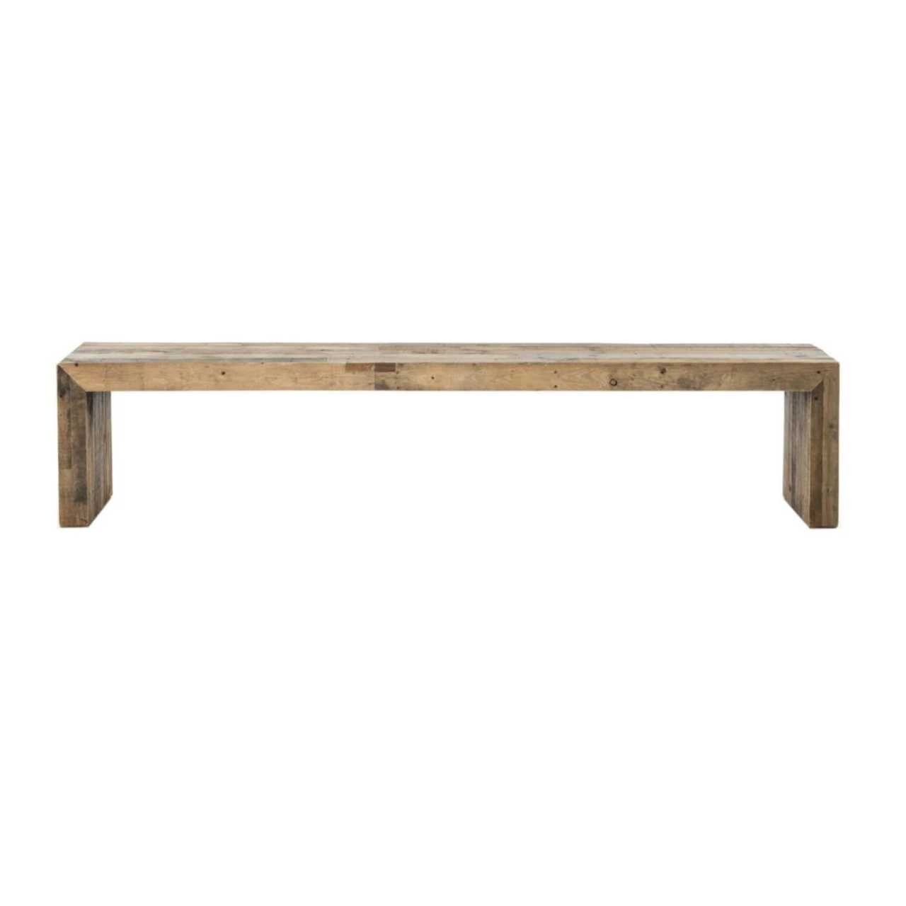 Wynn Modern Rustic Lodge Chunky Reclaimed Wood Bench