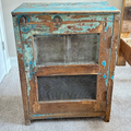 Vintage Rustic One Door Cabinet, Distressed Finish