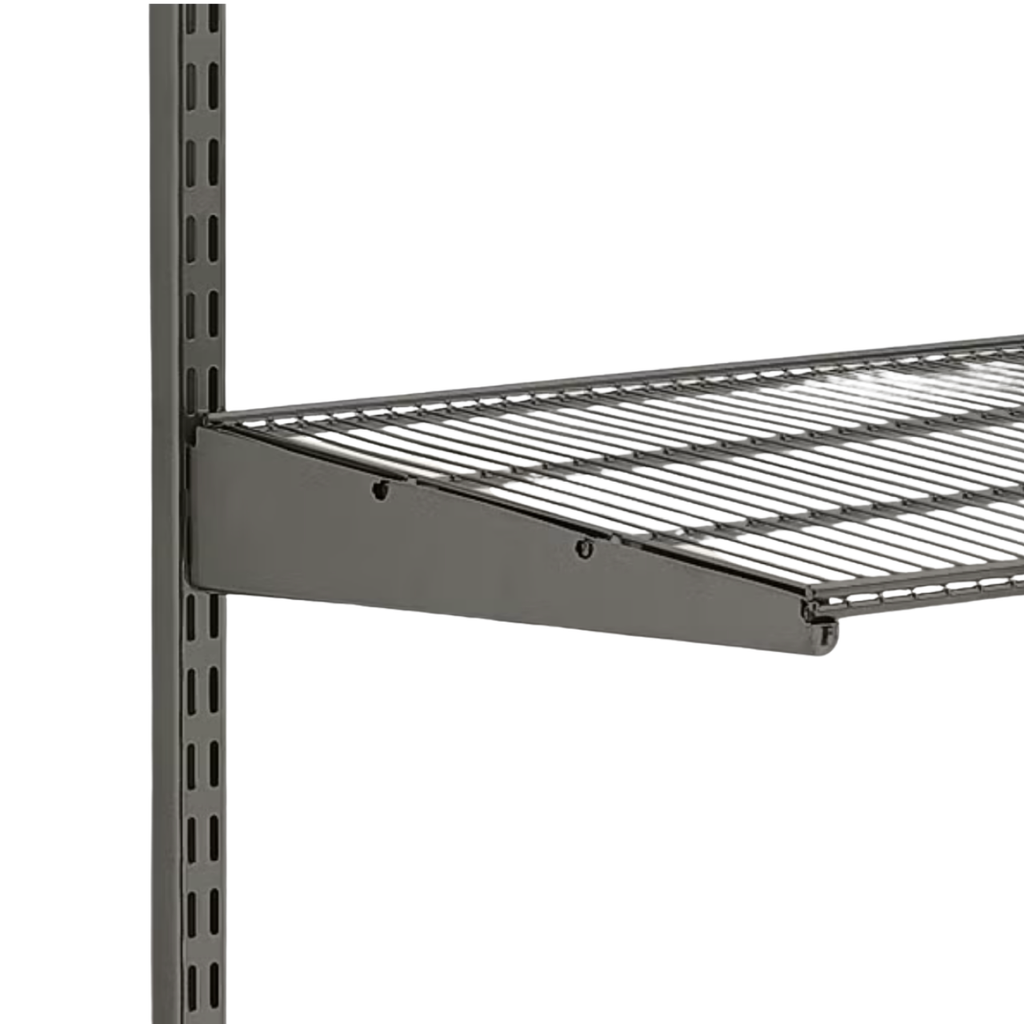 Container Store Elfa Ventilated Shelf Bracket, Platinum