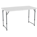 LIFETIME Fold-in-Half Adjustable Folding Table, 4 Foot