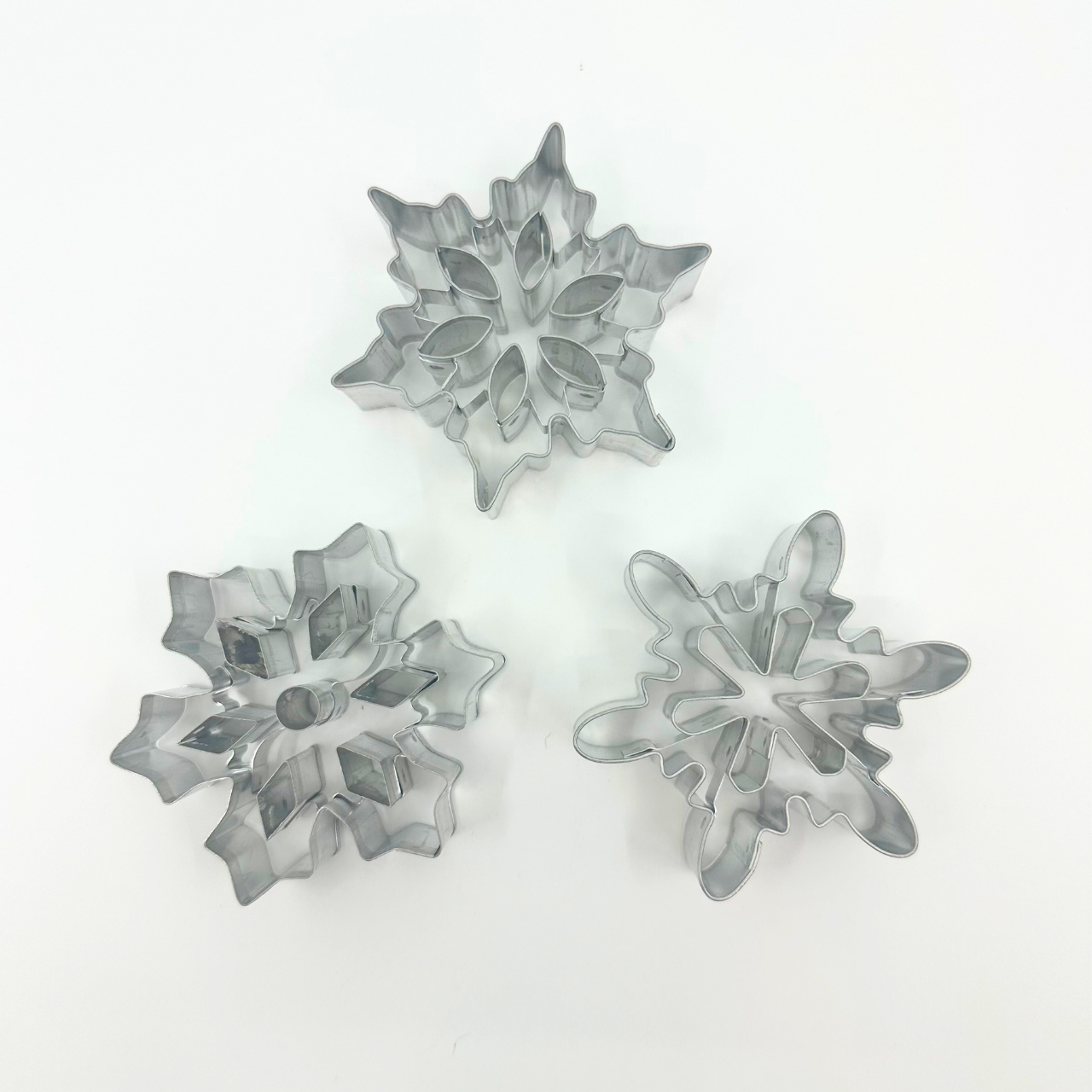 Set of 3 Snowflake Cookie Cutters