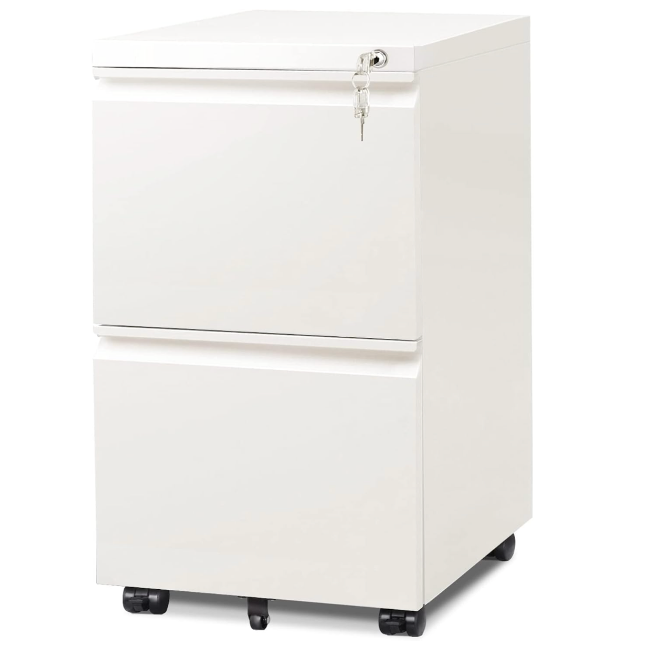 DEVAISE 2 Drawer Mobile File Cabinet with Lock