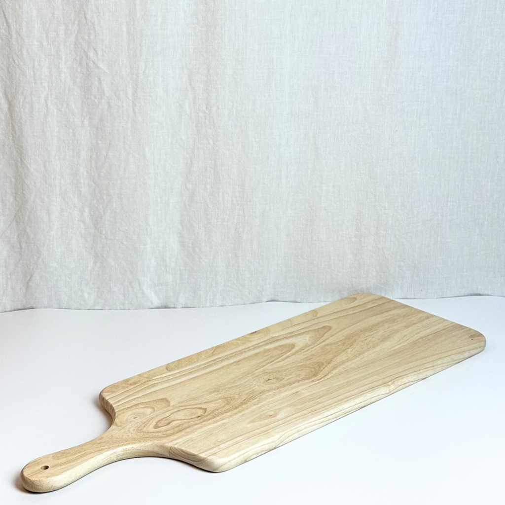 Crate & Barrel Tondo Natural Wood Paddle Serving Board