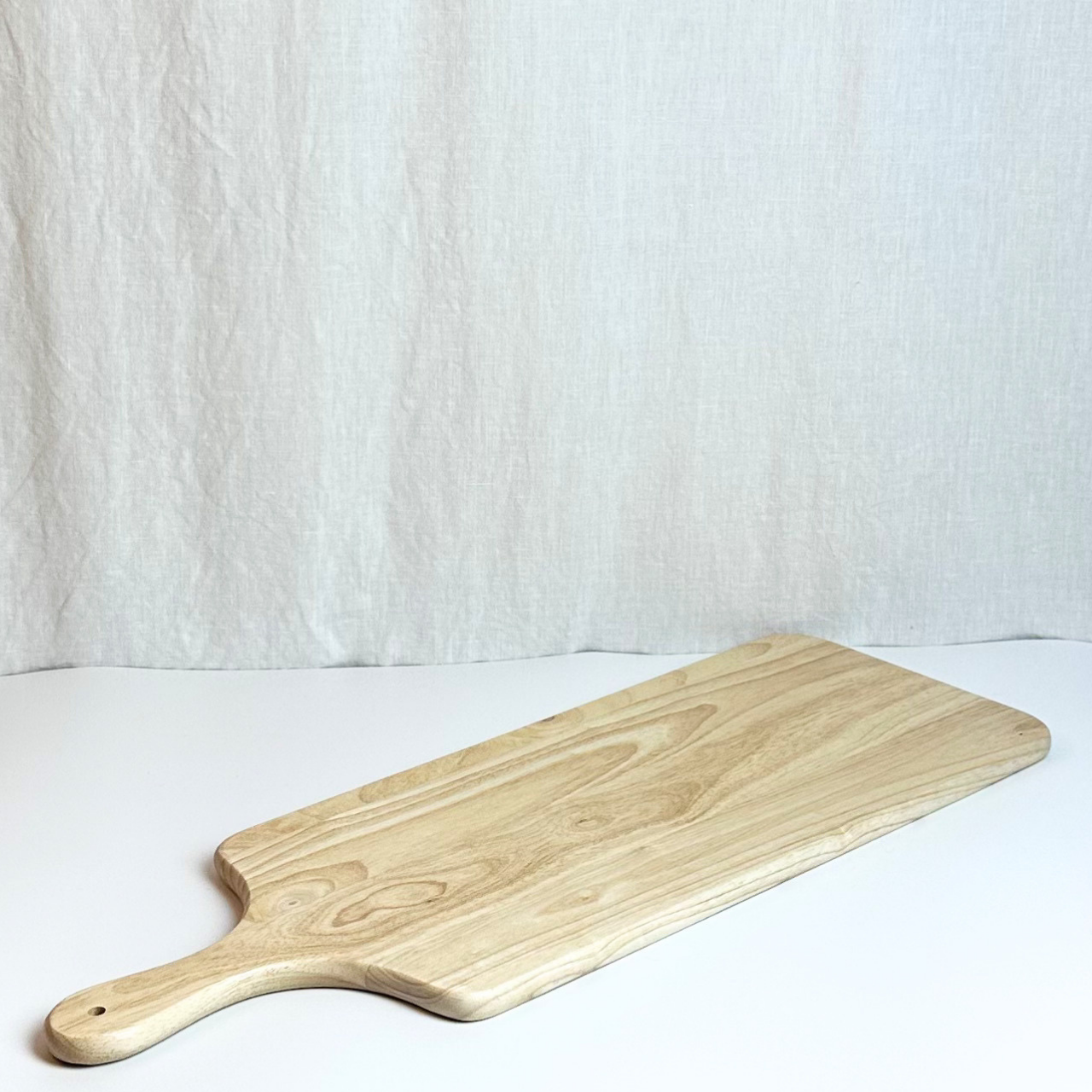 Crate & Barrel Tondo Natural Wood Paddle Serving Board