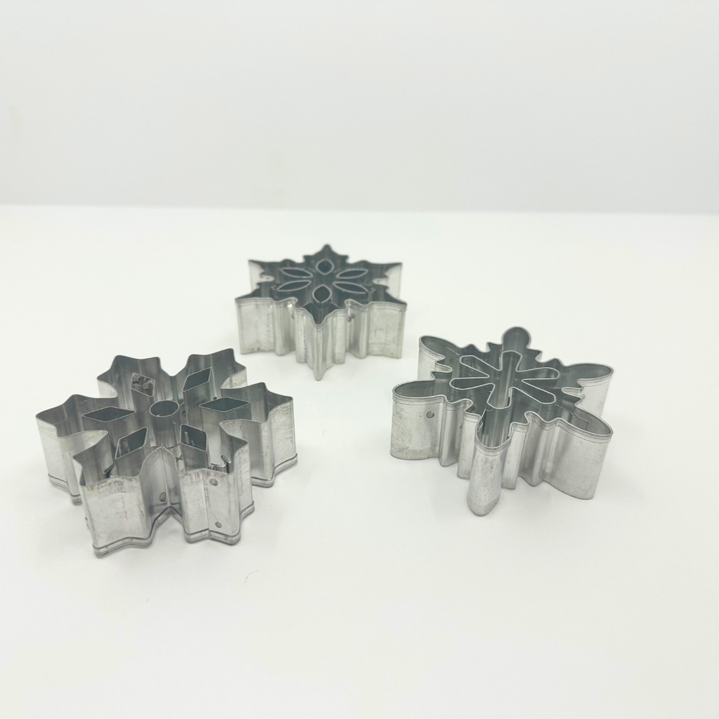 Set of 3 Snowflake Cookie Cutters