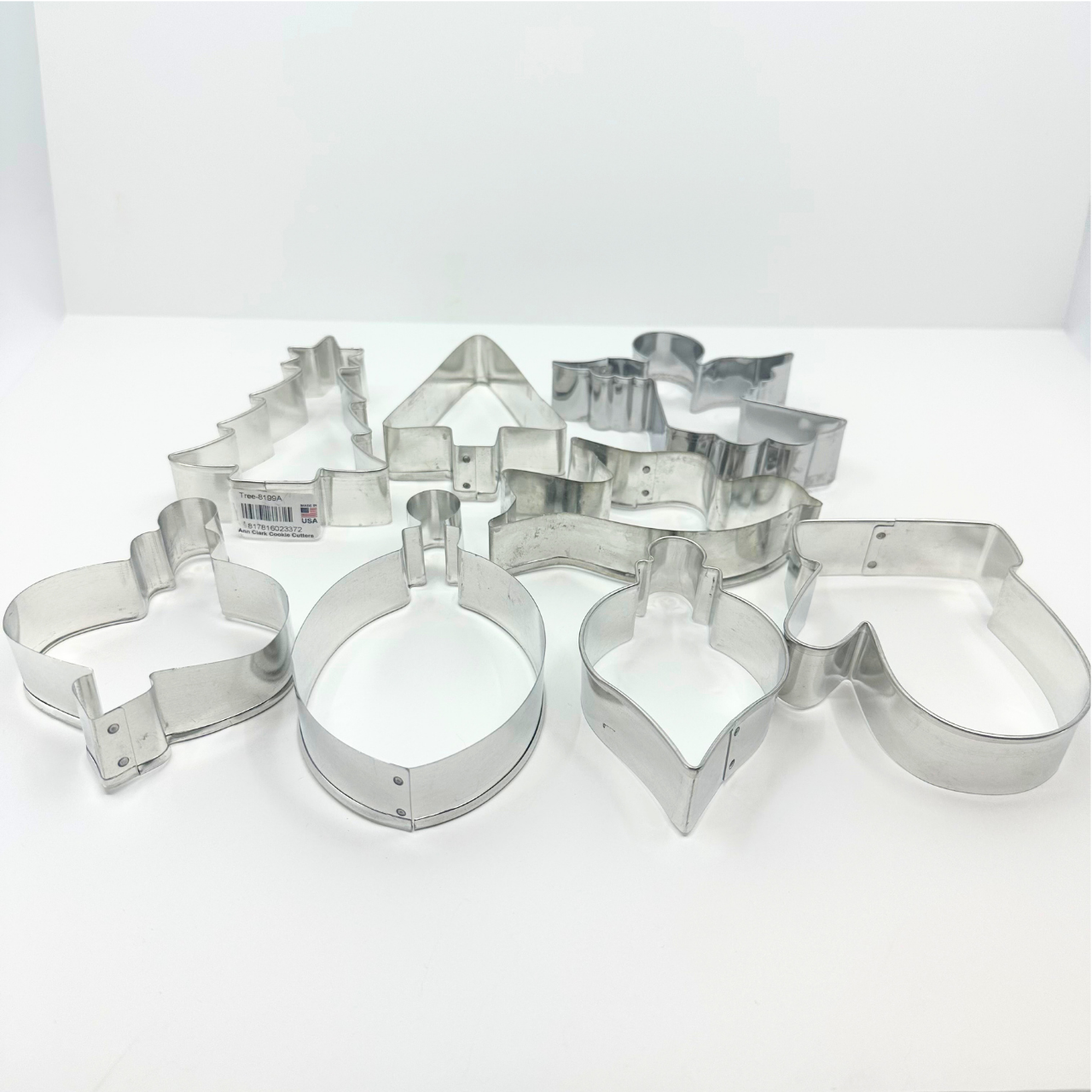 Set of 8 Large Holiday Cookie Cutters