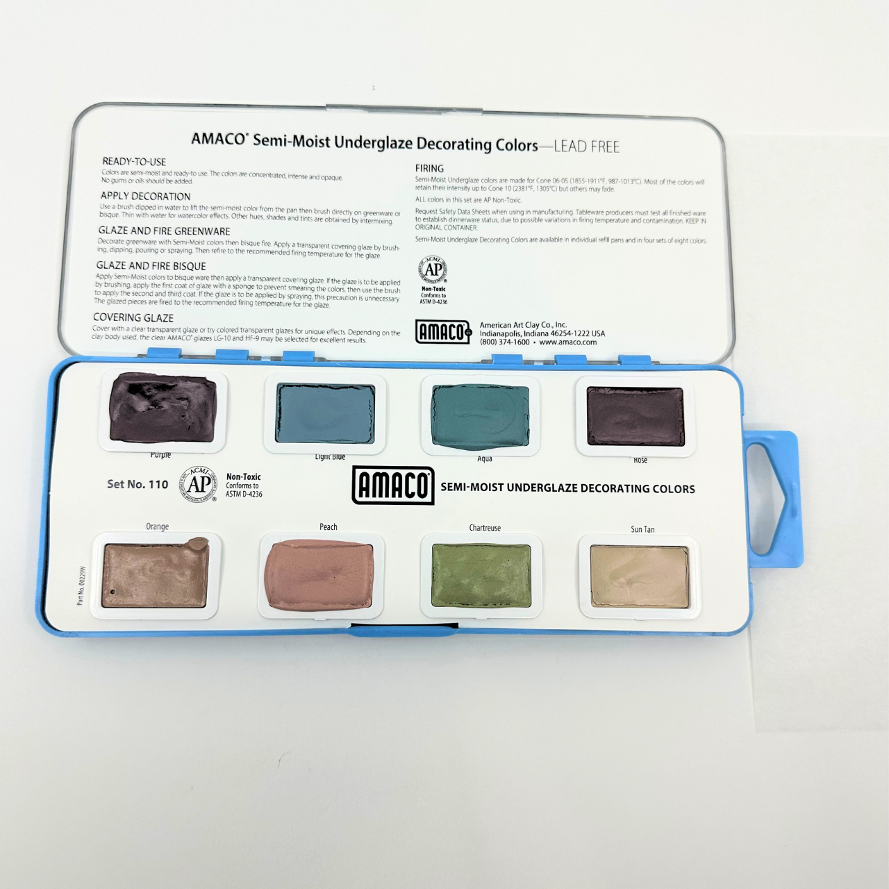 AMACO Semi-Moist Underglazes 8-Count Set No 110