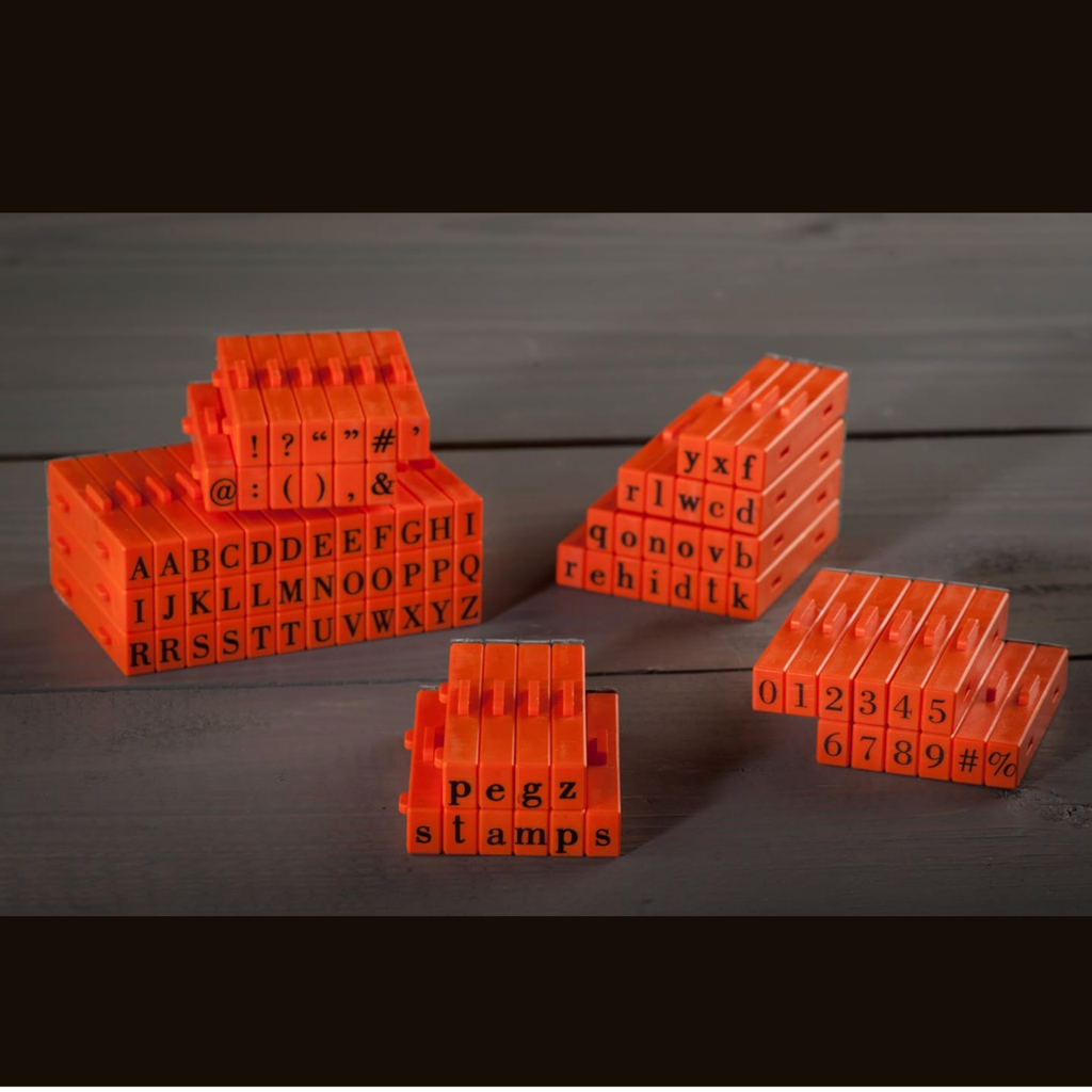 Mason Row Complete 84-Piece Upper & Lowercase Alphabet & Numbers Stamp Set