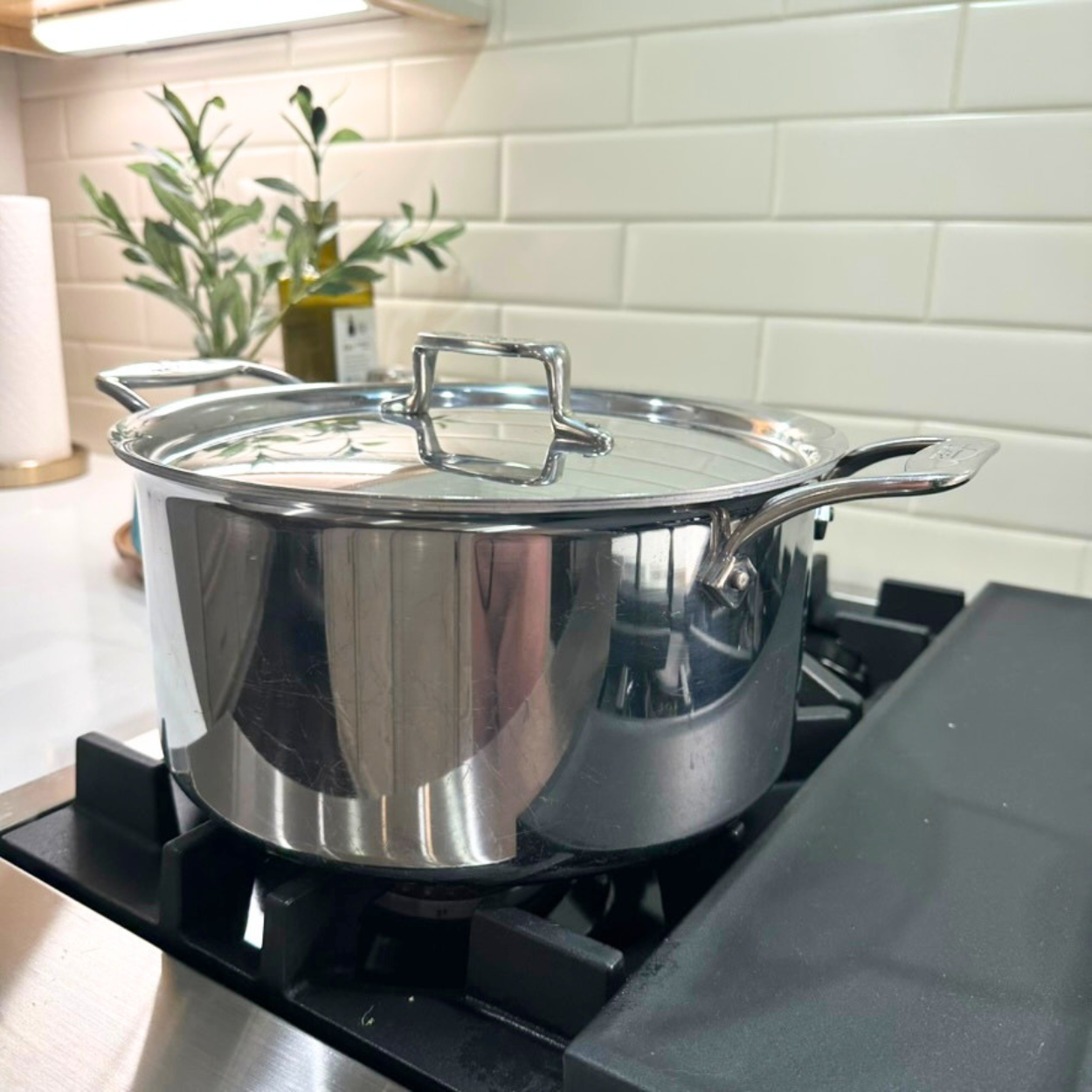 All-Clad D3 Stainless 3-ply Bonded Cookware, Stockpot with lid, 8 quart