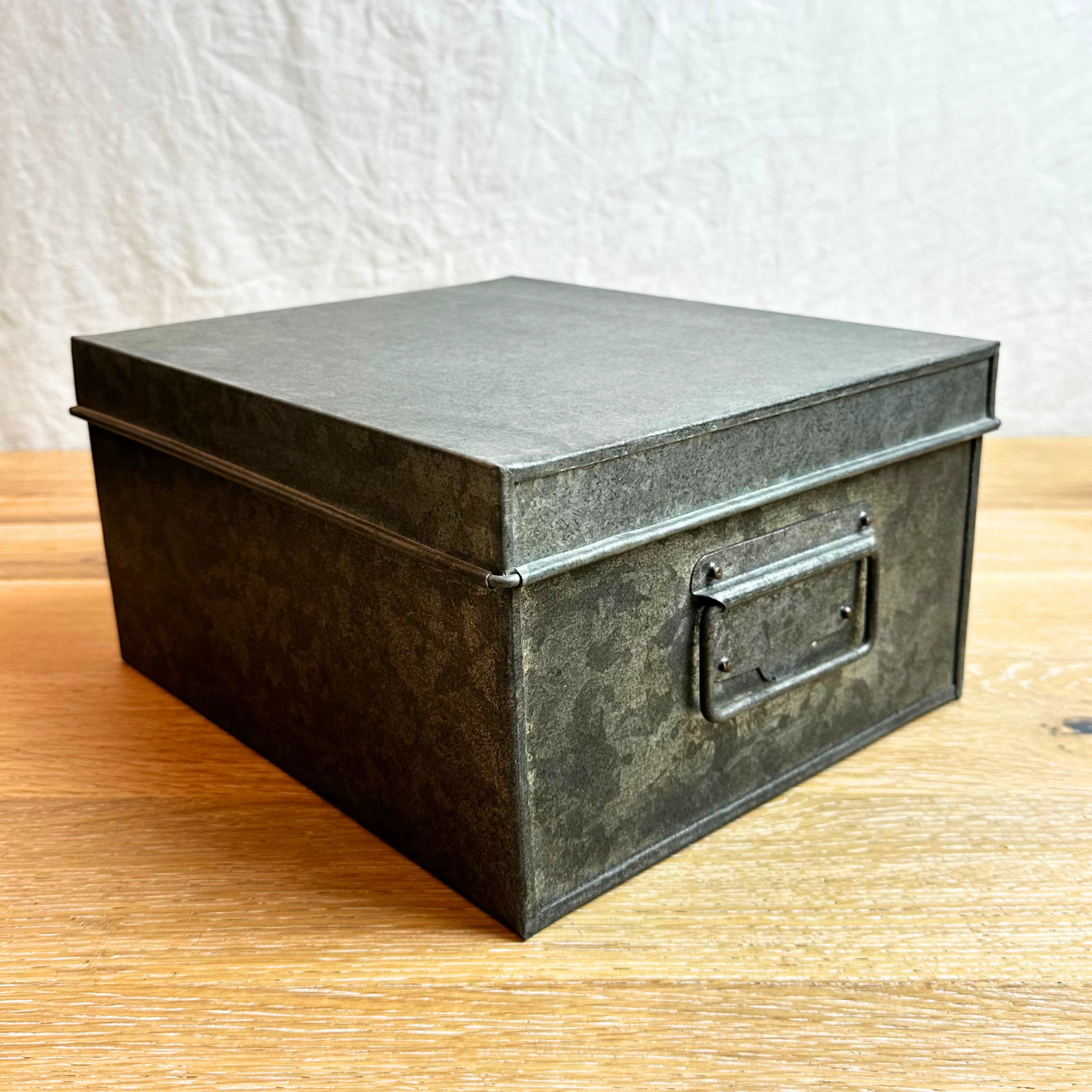 Restoration Hardware Industrial Metal Office Storage Media Box