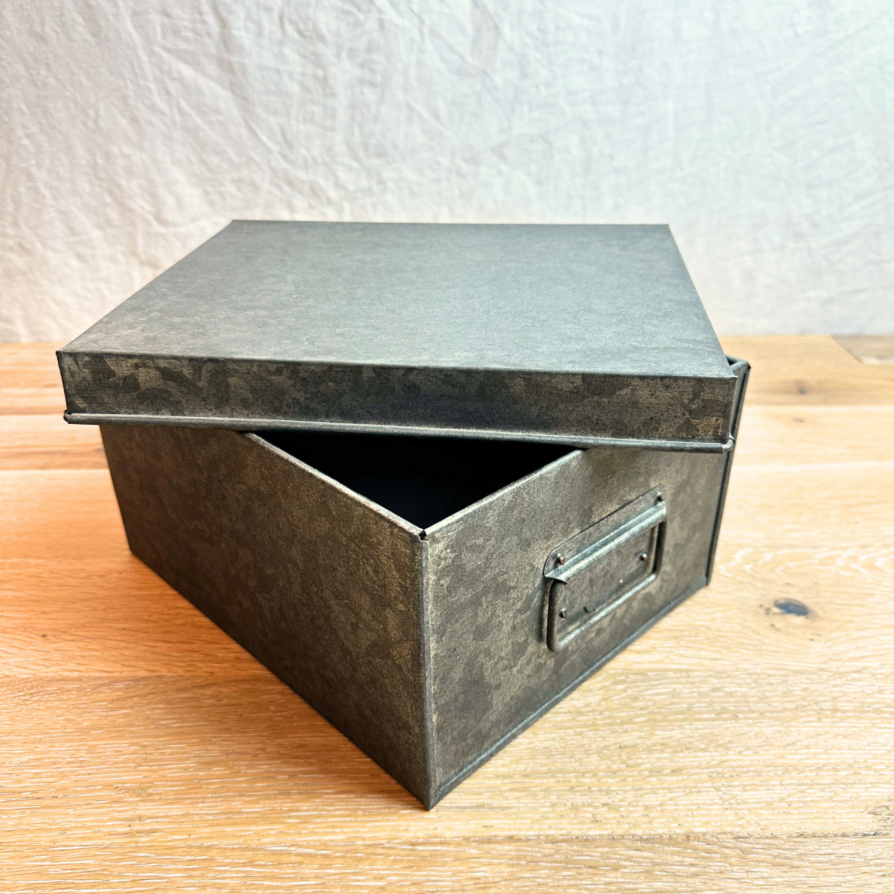 Restoration Hardware Industrial Metal Office Storage Media Box