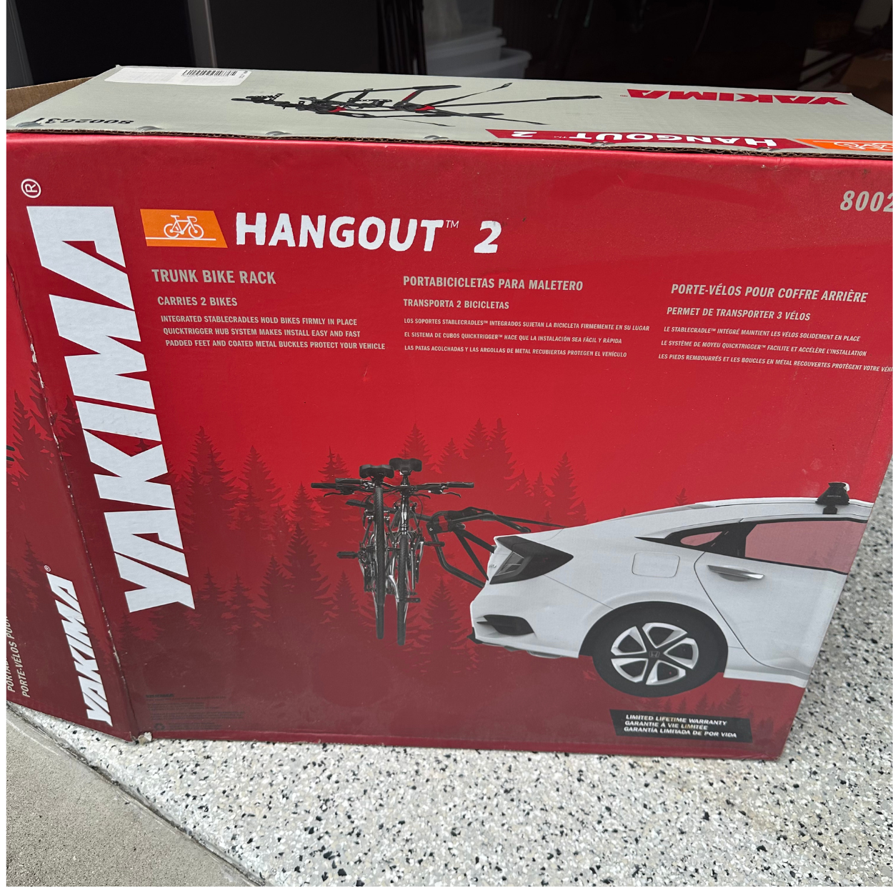 Yakima Hangout 2 Bike Rack + Yakima Tube Top Frame Adapter