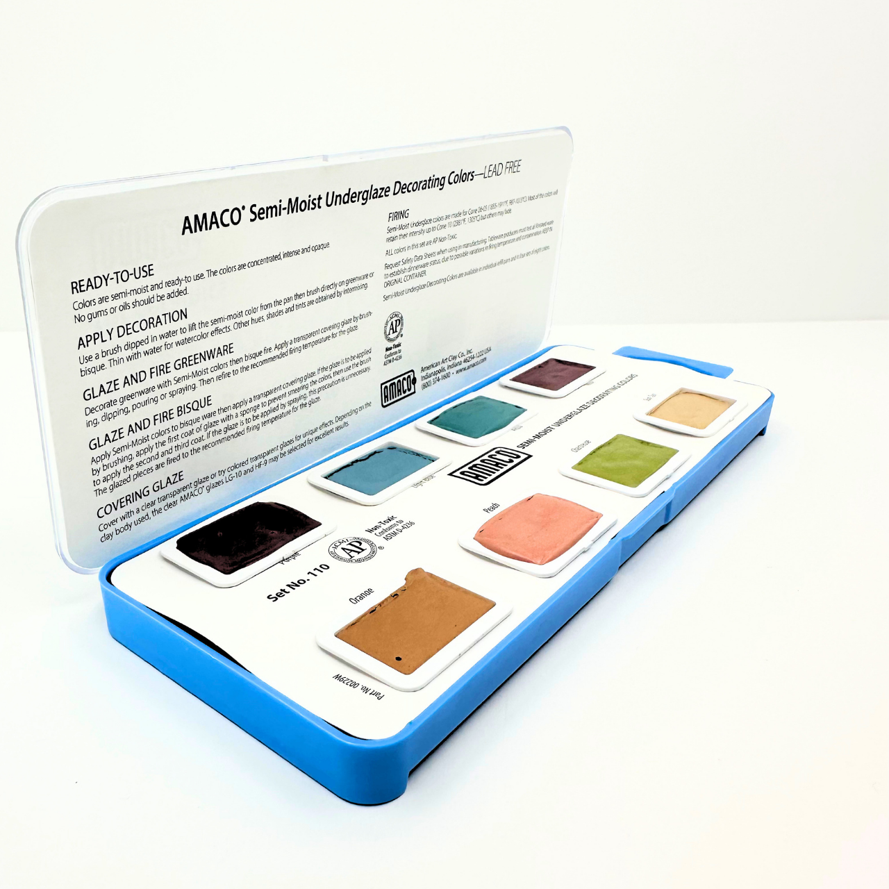 AMACO Semi-Moist Underglazes 8-Count Set No 110