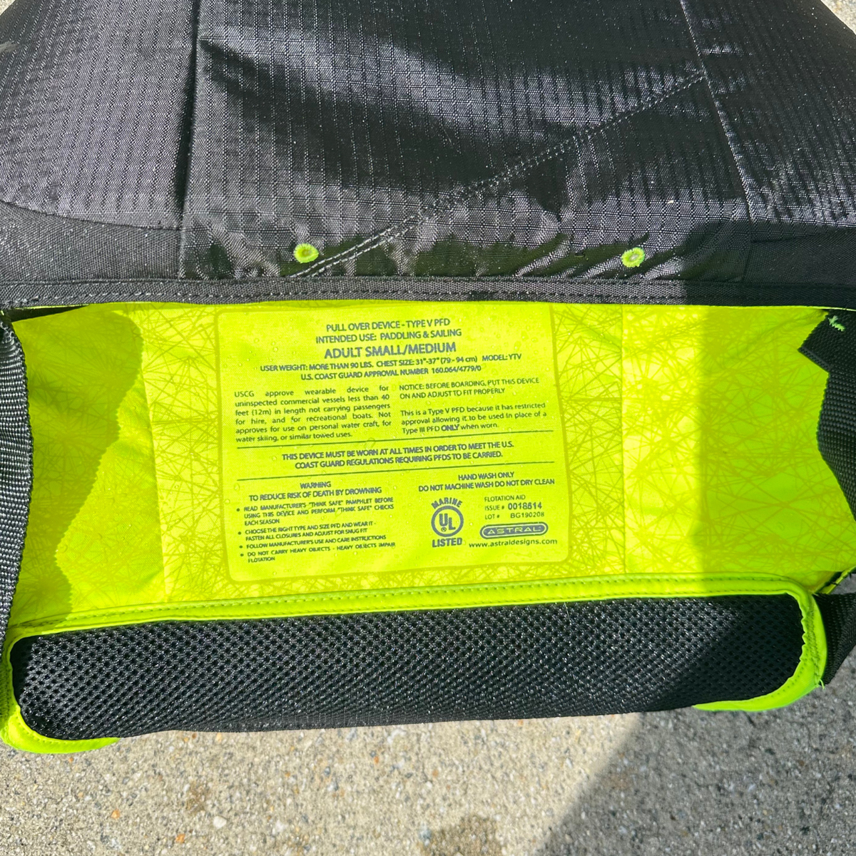 Astral YTV Life Jacket PFD