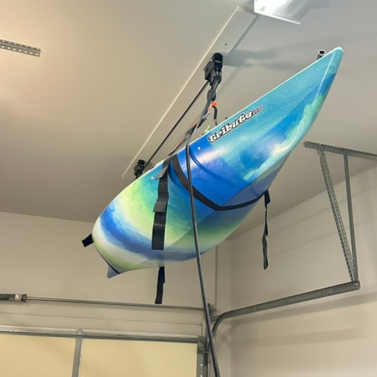 RAD Sportz Kayak Storage Hoist - Overhead Pulley System with 125lb Capacity for Canoes, Bikes, Ladders, and More - for up to 12-Foot Ceilings