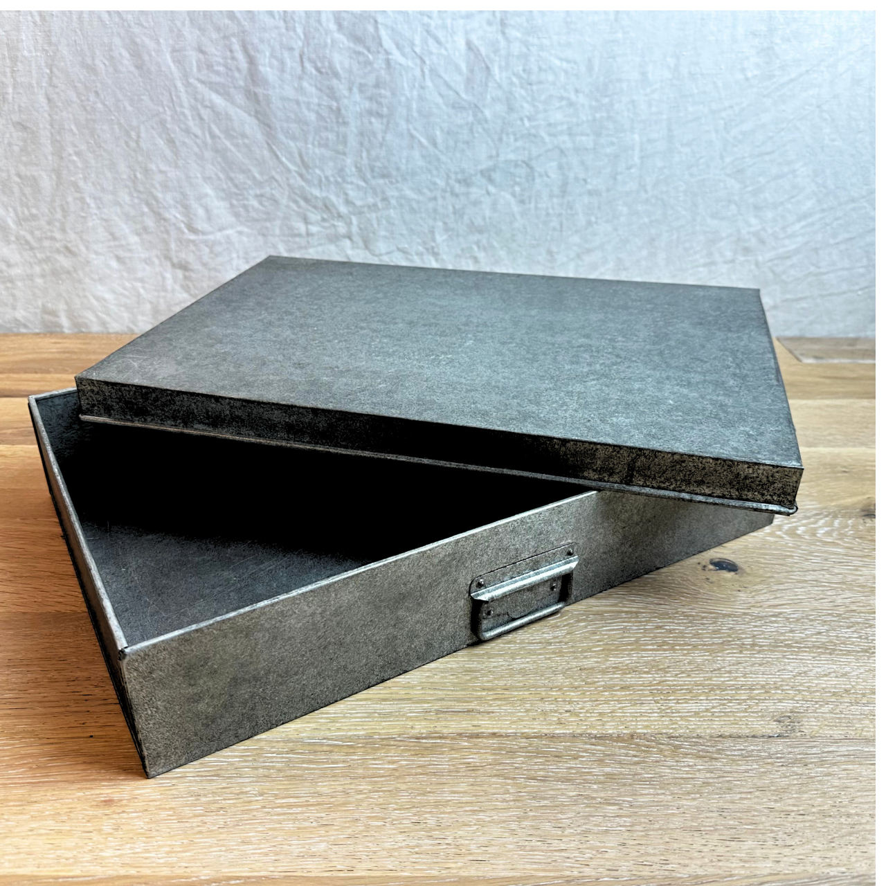 Restoration Hardware Industrial Metal Office Storage Document Box - Small
