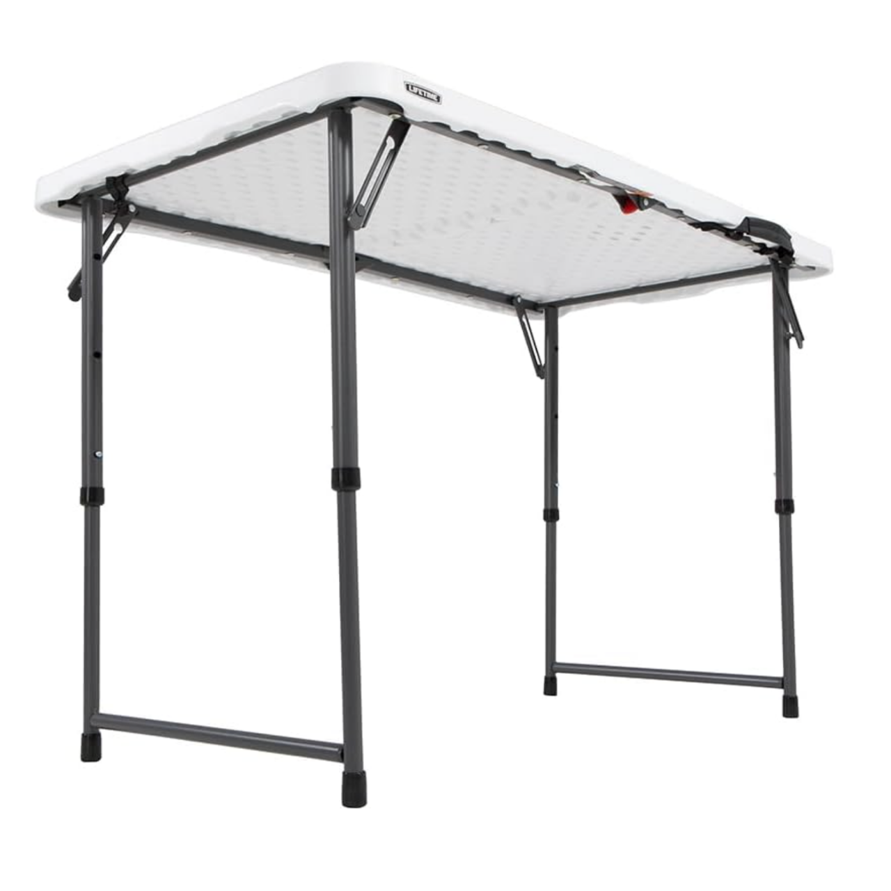 LIFETIME Fold-in-Half Adjustable Folding Table, 4 Foot