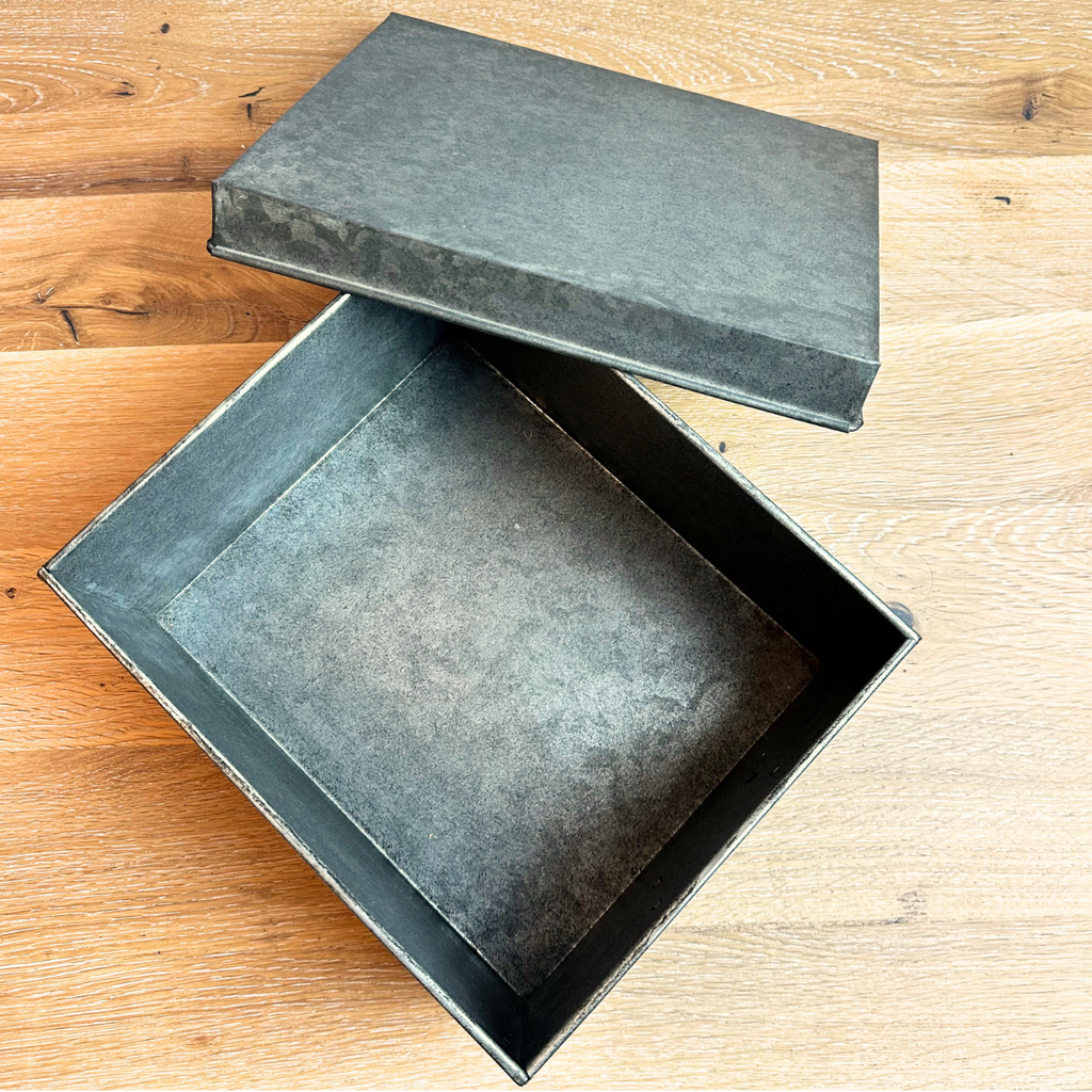 Restoration Hardware Industrial Metal Office Storage Media Box