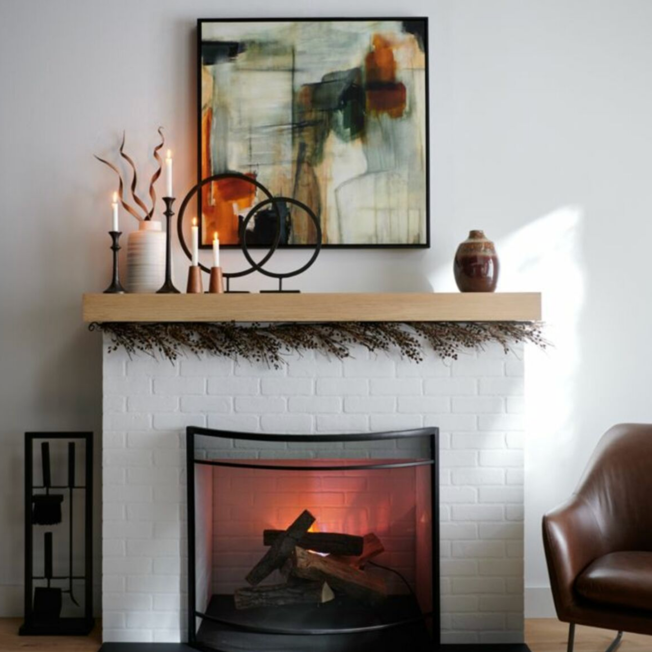 Crate & Barrel "Sand Storm" Framed Abstract Glicee by Beverly Fuller