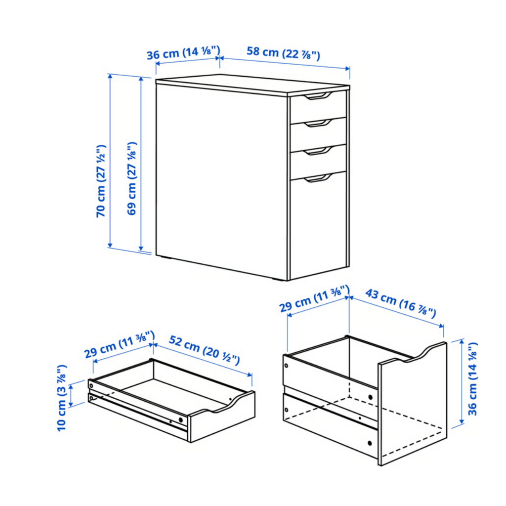 Ikea Alex Drawer Unit