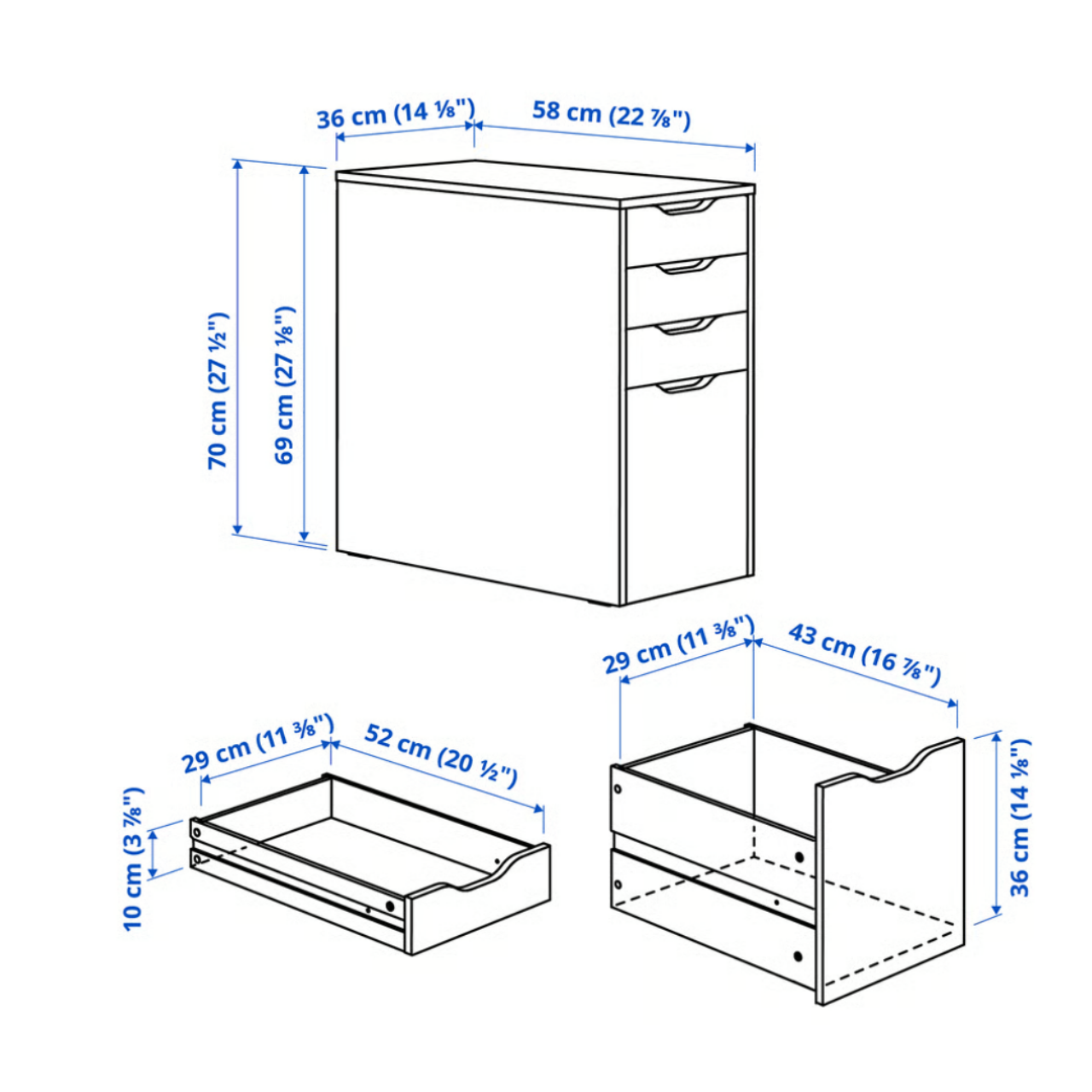 Ikea Alex Drawer Unit