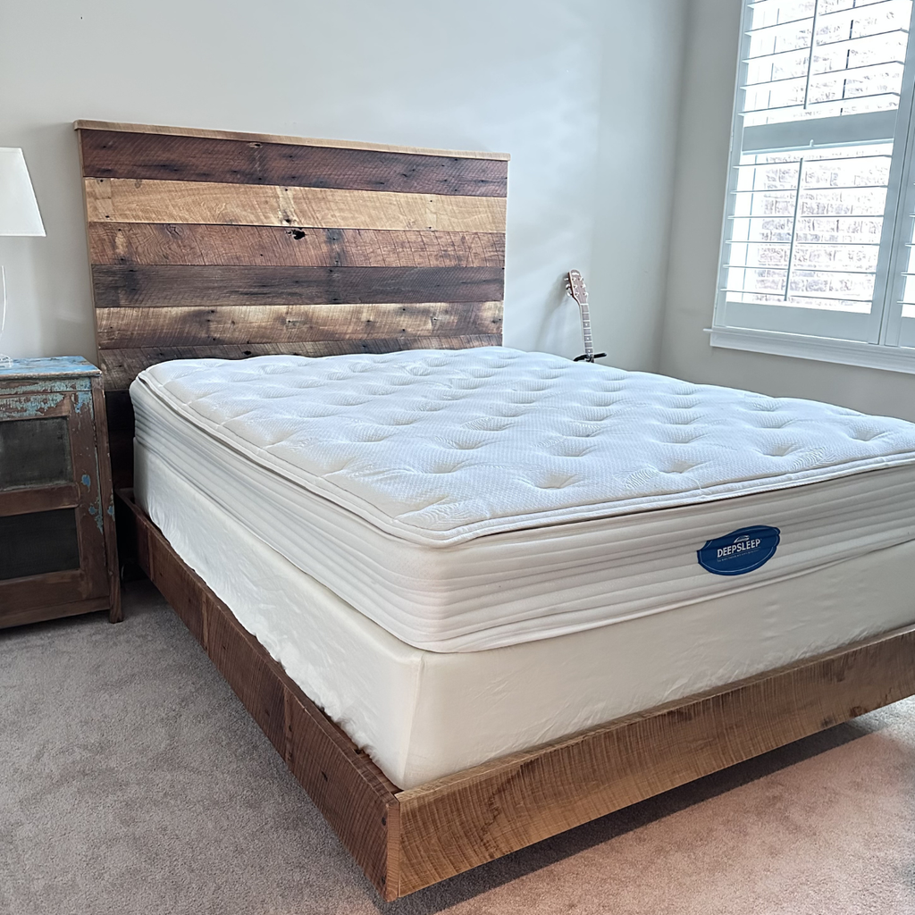 Reclaimed Wood Plank Farmhouse Bed - Queen