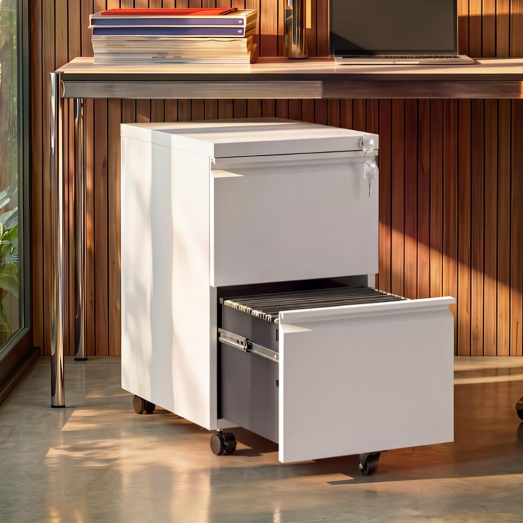 DEVAISE 2 Drawer Mobile File Cabinet with Lock