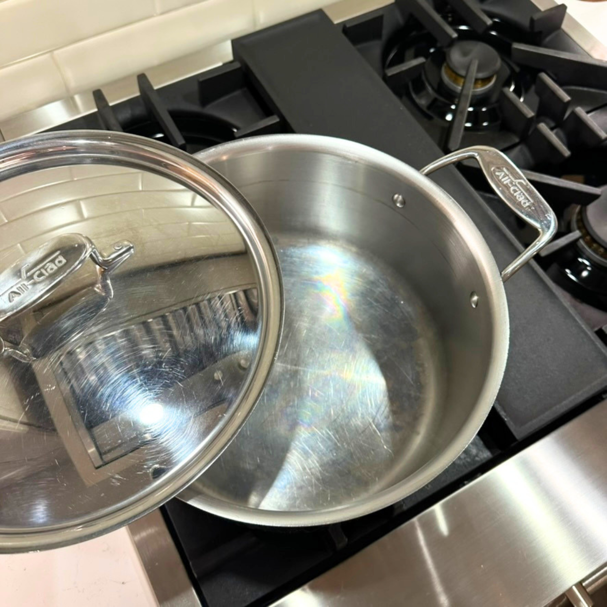 All-Clad D3 Stainless 3-ply Bonded Cookware, Stockpot with lid, 8 quart