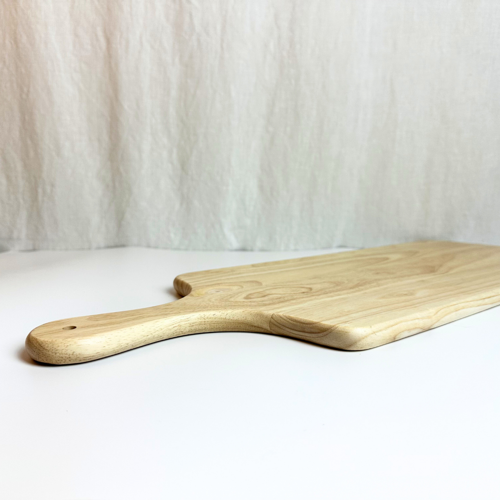 Crate & Barrel Tondo Natural Wood Paddle Serving Board