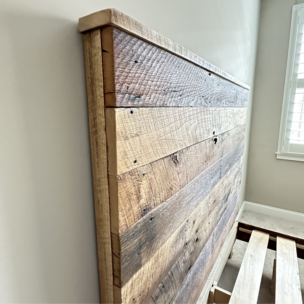 Reclaimed Wood Plank Farmhouse Bed - Queen