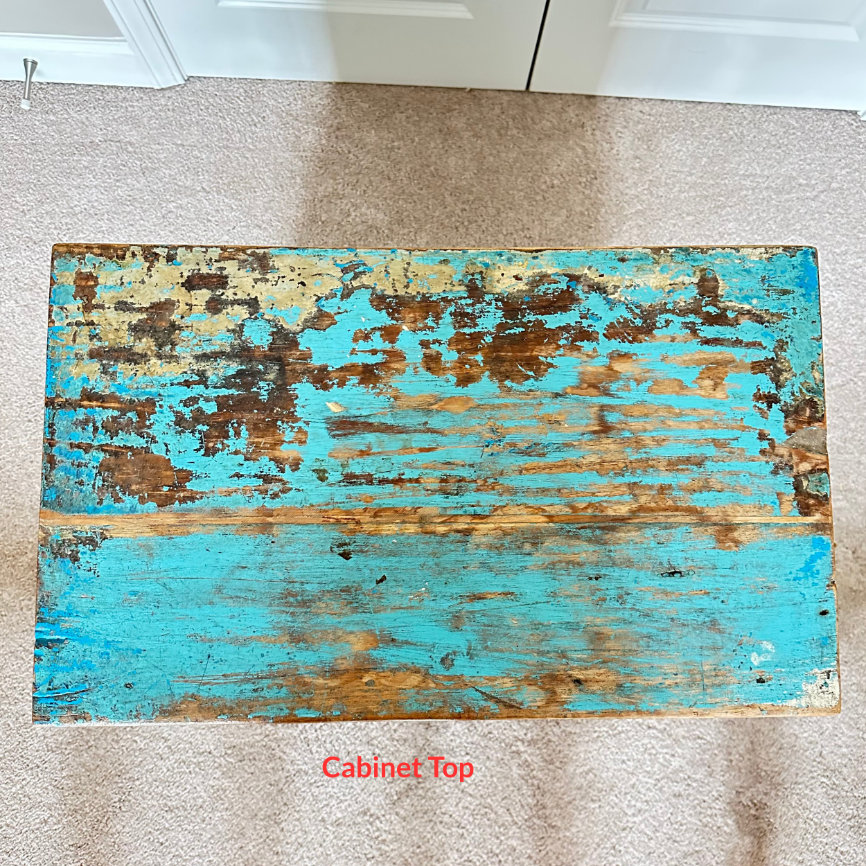 Vintage Rustic One Door Cabinet, Distressed Finish