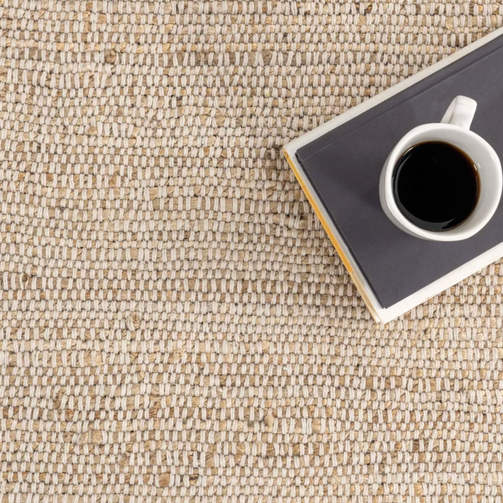 Nuloom 6' Square Elfriede Jute & Cotton Hand Woven Indoor Area Rug