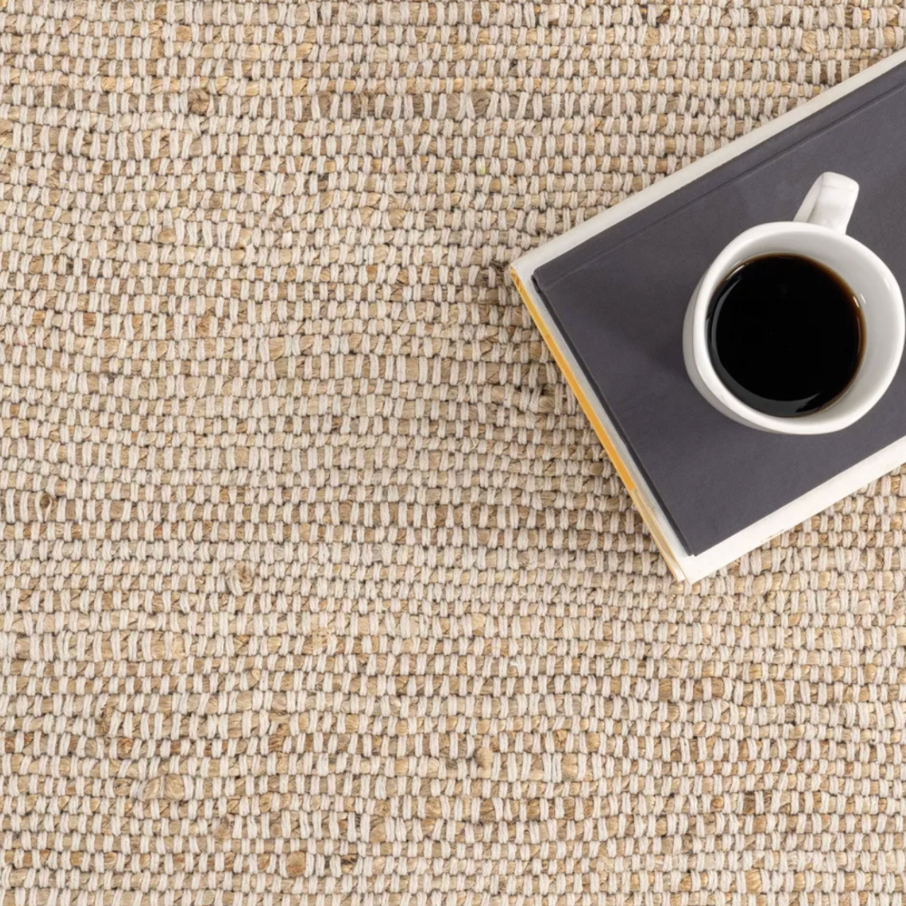Nuloom 6' Square Elfriede Jute & Cotton Hand Woven Indoor Area Rug
