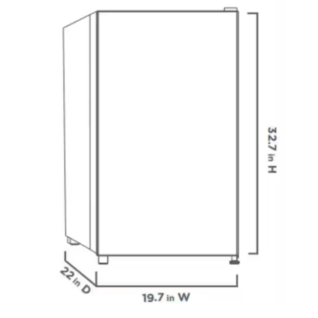 Vissani 3.2 cu. ft. Mini Refrigerator in Stainless Steel