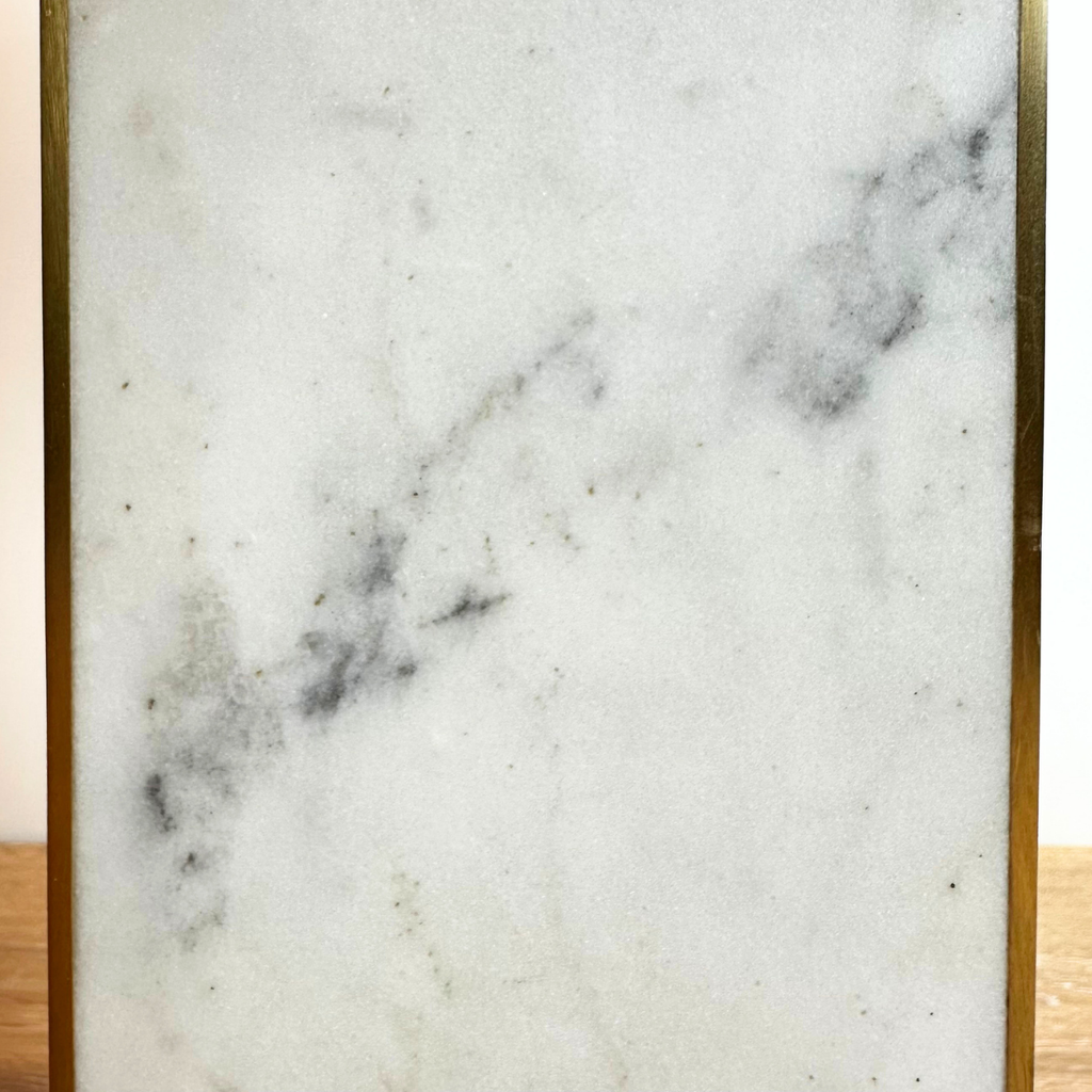 West Elm Square Column Marble Table Lamp
