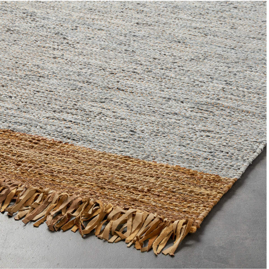 CB2 Leather Dressage Natural Rug 6 x 9