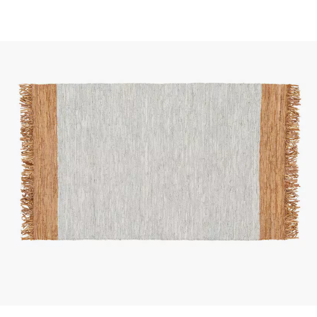 CB2 Leather Dressage Natural Rug 6 x 9