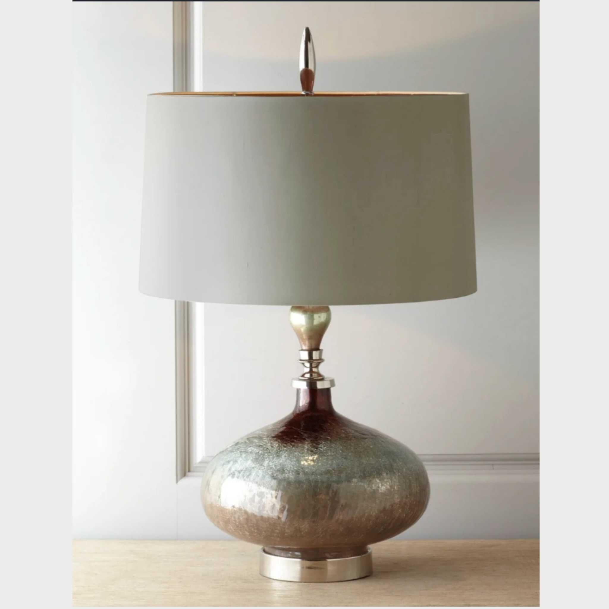 John-Rlchard Collection "Rainwater on Glass" Lamps - Set of 2