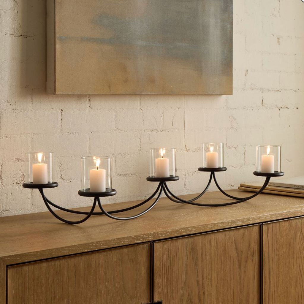 West Elm 5-Candle Curved Metal Votive Centerpiece