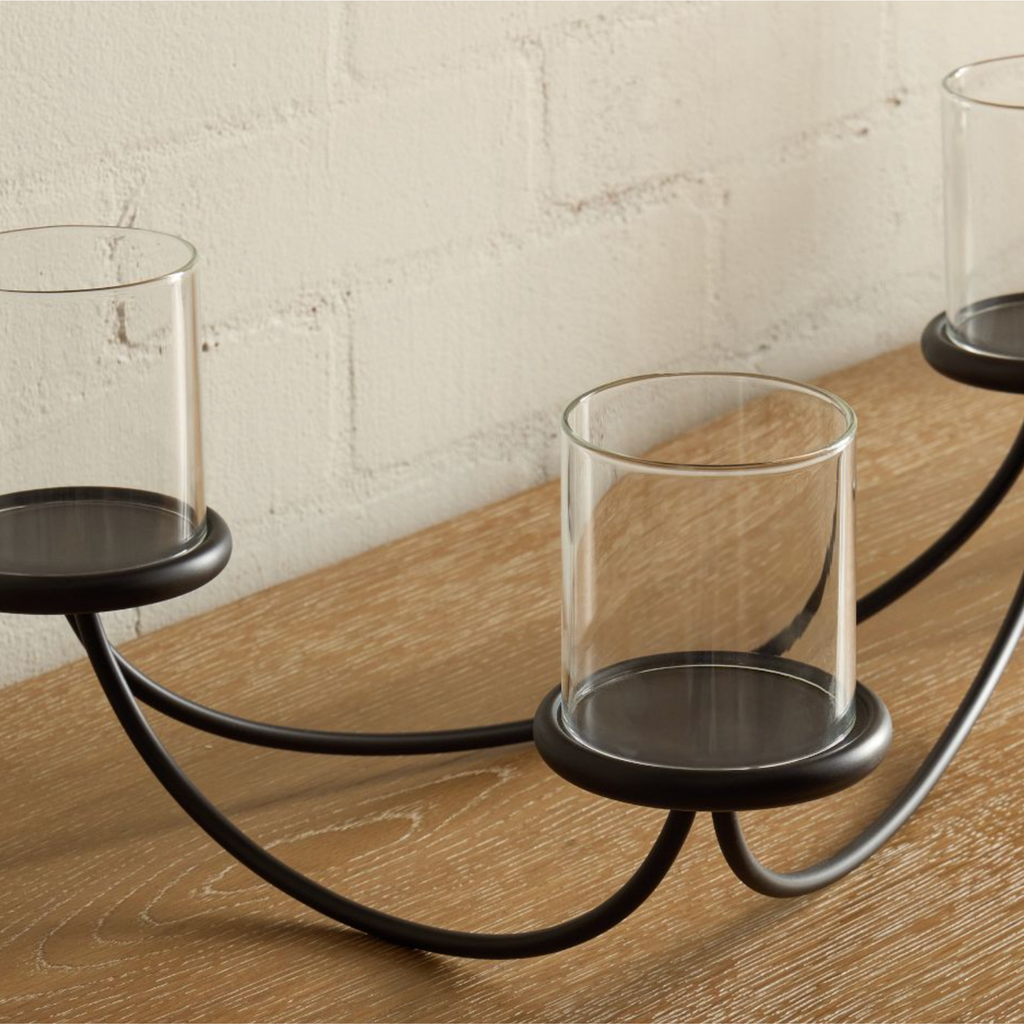 West Elm 5-Candle Curved Metal Votive Centerpiece