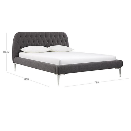 CB2 Seraphina Grey Queen Bed, Armitage Grey