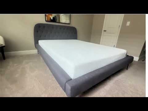 CB2 Seraphina Grey Queen Bed, Armitage Grey