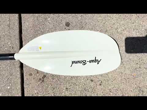Aqua Bound Manta Ray Hybrid Paddle White FG Blade/Posi-Lok Carbon Shaft 2pc, White, 220 cm